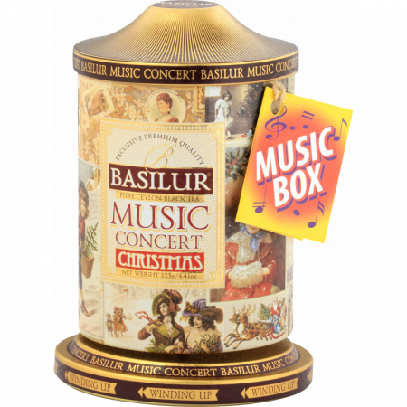 Ceai Vărsat - BASILUR Ceai Negru Ceylon - Cutie Muzicala pentru Craciun 100g