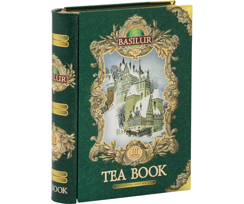 Ceai Vărsat - BASILUR Tea Book - Volumul III Ceai Verde Fructat 100g Vrac - Cutie Cadou Carte