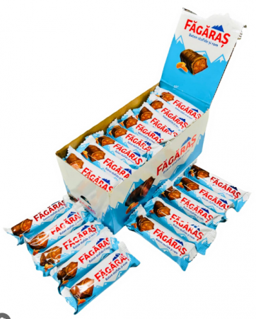 Ciocolata & Praline - Baton de Ciocolata cu Stafide si Rom Cutie FAGARAS 40x30g