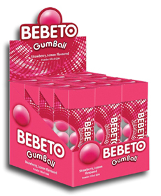 BEBETO Gumball Capsuni & Lamaie Guma de Mestecat 12x25g [1]