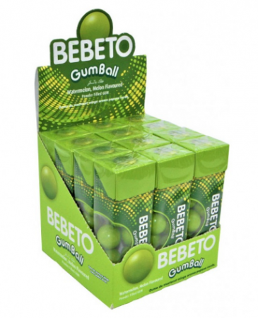 Guma de Mestecat - BEBETO Gumball Pepene Verde Guma de Mestecat 12x25g