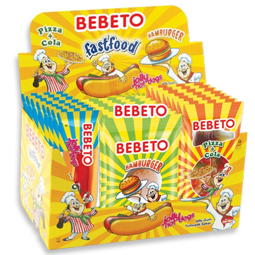 Dropsuri/Jeleuri - BEBETO Jeleuri Fast Food 24x30g