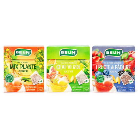 BELIN Piramide Ceai Verde cu Citrice - Ceai Verde Aromatizat - 20 Plicuri x 1.3g [5]