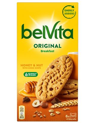 Biscuiti & Fursecuri - BELVITA Biscuiti Breakfast Cereale cu Alune si Miere 300g (6x50g)
