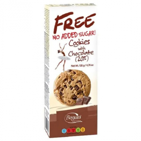 Biscuiti & Fursecuri - BOGUTTI Fursecuri cu Bucati de Ciocolata 20% 135g