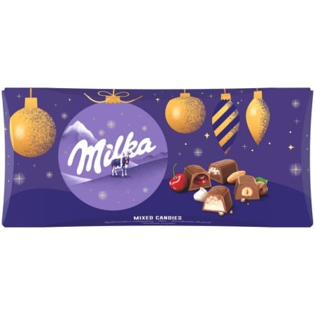 Praline si Bomboane pentru Craciun - MILKA Bomboane de Pom 225g