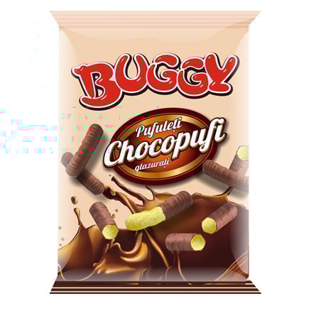 Dulciuri - BUGGY Pufuleti Glazurati cu Cacao 30x40g