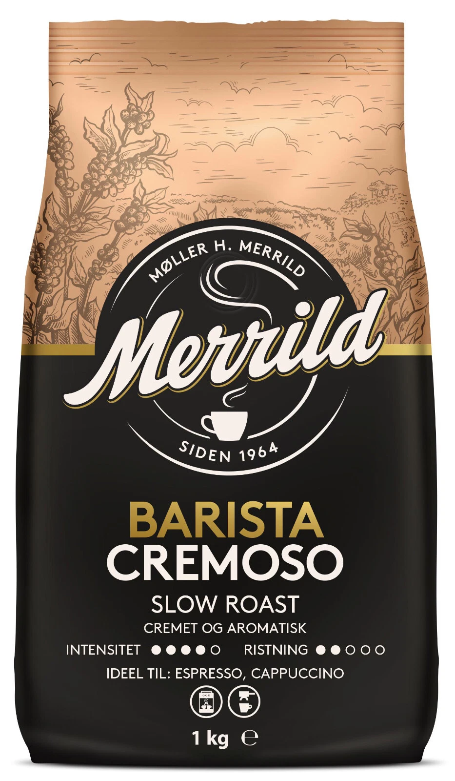 MOLLER H. MERRILD Barista Cremoso Slow Roast - Cafea Boabe 1Kg [2]