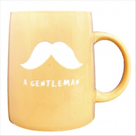 Cadouri - Cană din Ceramică - Gentelman Moustache - Maro