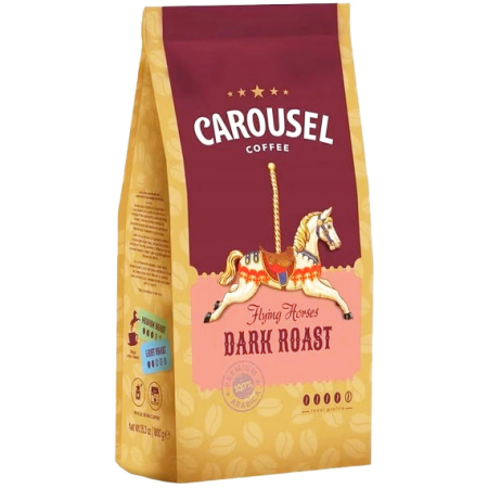 Cafea Măcinată - Originea și filosofia brandului Carousel Brandul Carousel este cunoscut pentru blendurile sale accesibile, dar surprinzător de bine echilibrate, create pentru consumatorii care vor o cafea corectă, aromată și constantă în fiecare pachet.  Linia Flying Horses reprezintă gama lor 100% Arabica, orientată spre:  aromă intensă, dar elegantă  aciditate redusă  gust rotund și plăcut  experiență premium la un preț accesibil