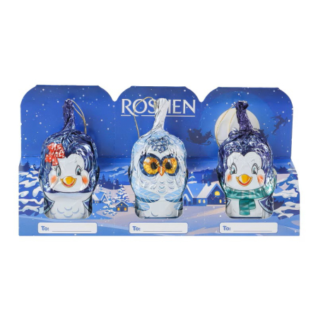 Praline si Bomboane - ROSHEN Figurine din Ciocolată - Crăciun 3x20g