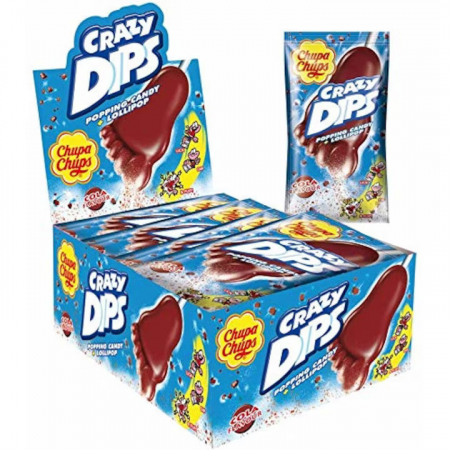 Dropsuri/Jeleuri - CHUPA CHUPS Crazy Dips Acadele cu Aroma de Cola 24buc x 14g