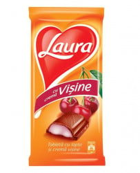 Dulciuri - Ciocolata cu Crema de Visine LAURA 90g