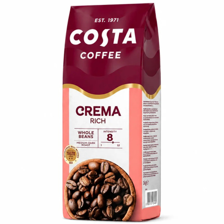 COSTA COFFE Crema Rich Aroma Medium - Dark Roast Cafea Boabe 1Kg [0]