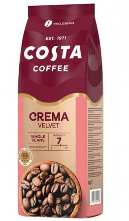 Cafea Boabe Premium - COSTA Coffee Crema Velvet Medium Roast Cafea Boabe 1Kg