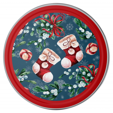 CRISTMAS RED Cookies (Fursecuri) cu Unt Cutie Metalica 454g [3]