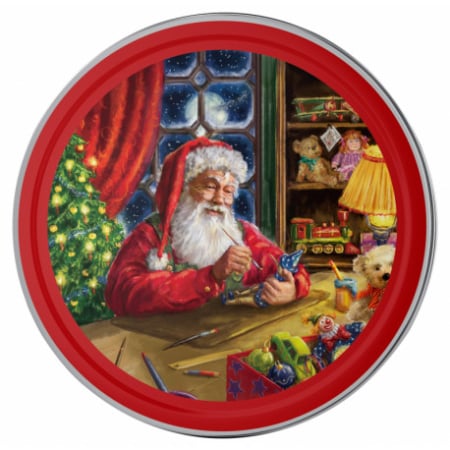 Fursecuri, Ceai, Biscuiti si Turta Dulce - pentru Craciun - CRISTMAS RED Cookies (Fursecuri) cu Unt Cutie Metalica 454g