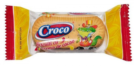 Biscuiti & Fursecuri - CROCO Biscuiti cu Crema de Cacao tip Eugenia 10x32g