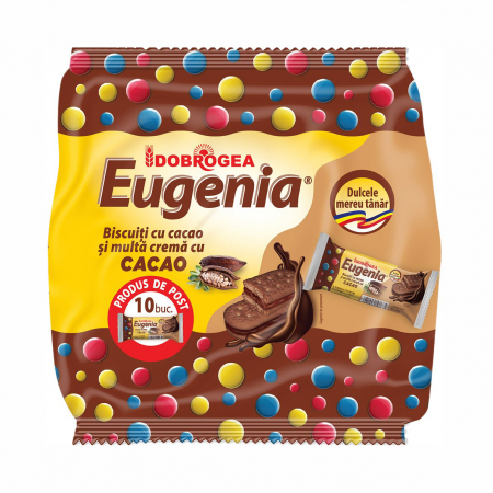 Biscuiti & Fursecuri - Biscuiti cu Cacao si Multa Crema de Cacao Eugenia DOBROGEA 10x36g
