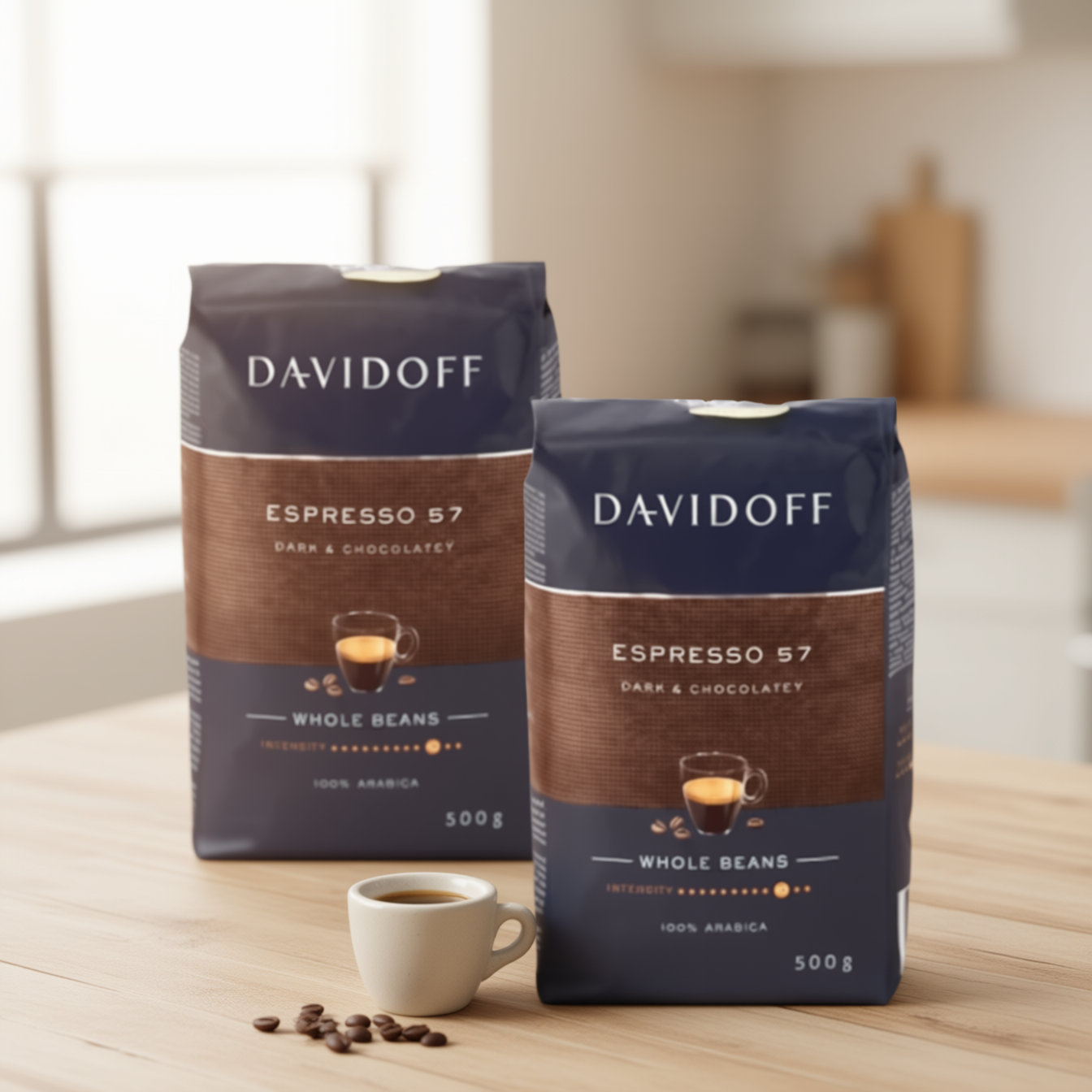 DAVIDOFF Espresso 57 Dark & Chocolatey Cafea Boabe 1Kg (2x500g) [1]