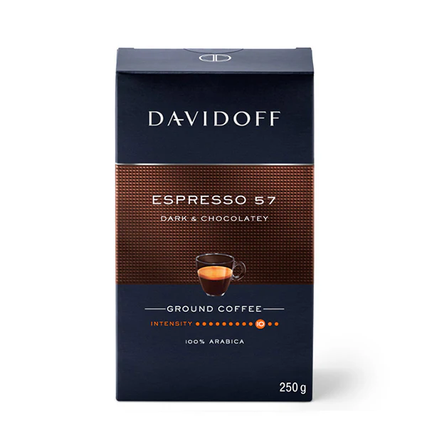 Cafea Măcinată - DAVIDOFF Espresso 57 Dark & Chocolatey Cafea Macinata 250g