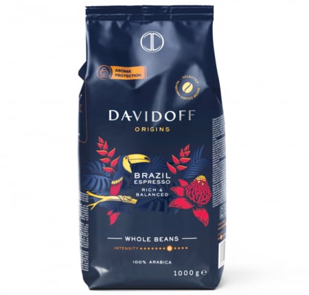 Cafea Boabe Premium - DAVIDOFF Origins Brazil Espresso Rich & Balanced Cafea Boabe 1Kg