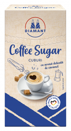 Zahăr, Miere & Îndulcitori - DIAMANT Coffee Sugar Zahar Brun Cubic pentru Cafea 350g