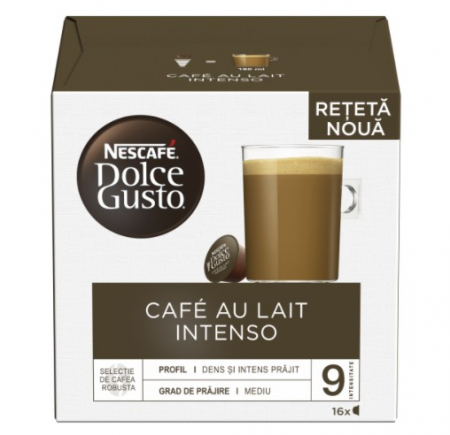 Capsule cu Cafea - NESCAFE Cafe Au Lait Intenso Capsule Dolce Gusto 16buc 160g