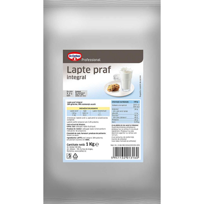 Lapte pentru Cafea - DR.OETKER Professional Lapte Praf Integral 26% 1Kg