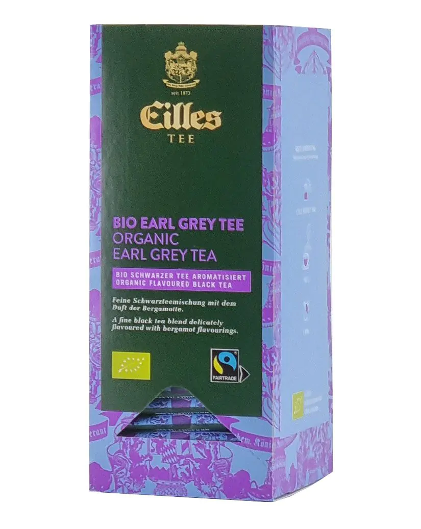 Ceai in Plic - EILLES TEA Ceai Organic Bio Earl Grey, Ambalat individual, 25x2g
