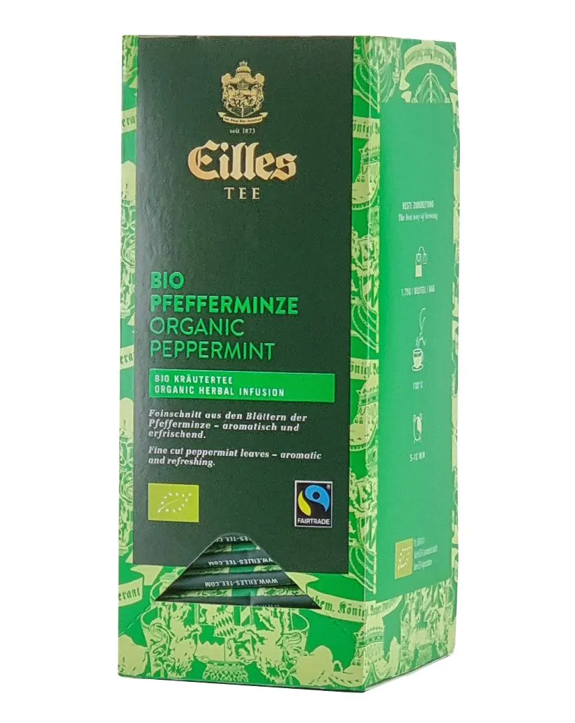 Ceai in Plic - EILLES TEA Ceai Organic Bio Menta, Ambalat individual, 25x2g