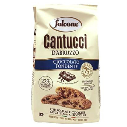 Biscuiti & Fursecuri - FALCONE Fursecuri Cantucci D'Abruzzo Cioccolato Fondente 200g