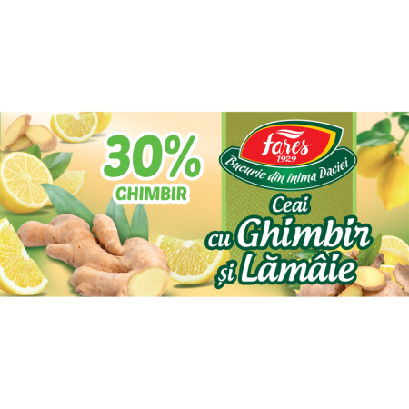 FARES Ceai cu Ghimbir 30% și Lămâie 20x2g [3]