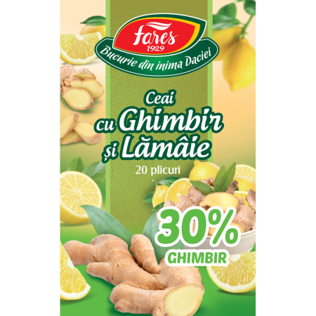 FARES Ceai cu Ghimbir 30% și Lămâie 20x2g [2]