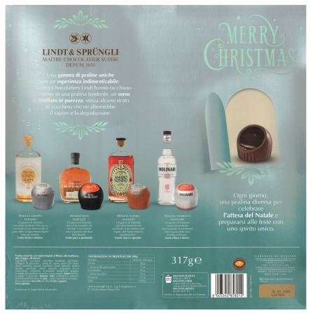 LINDT Le Acoliche Calendar Advent cu Praline cu Alcool 317g [2]