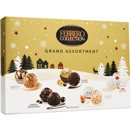 Praline si Bomboane pentru Craciun - FERRERO Collection Grand Assortment - Praline Asortate 20buc 197g