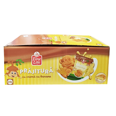 FINE LIFE Monkey Cake Prajitura cu Crema de Cacao 24x30g [1]