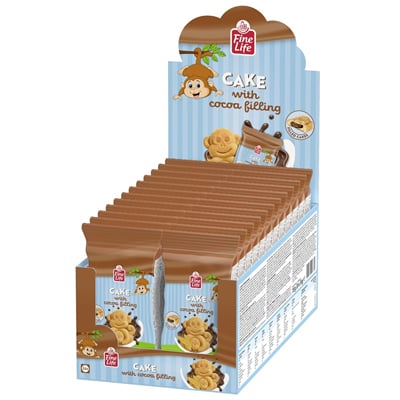 Dulciuri - FINE LIFE Monkey Cake Prajitura cu Crema de Cacao 24x30g