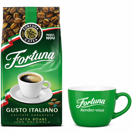 Cafea Boabe Premium - FORTUNA Gusto Italiano Cafea Boabe 1Kg