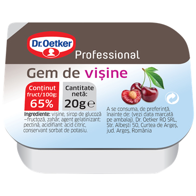 Gem si Dulceata din Fructe - Gem de Visine Portionat DR OETKER 40x20g