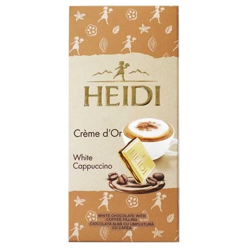 Ciocolata & Praline - HEIDI Creme D'Or White Cappuccino Ciocolata Alba cu Crema Cappuccino 90g