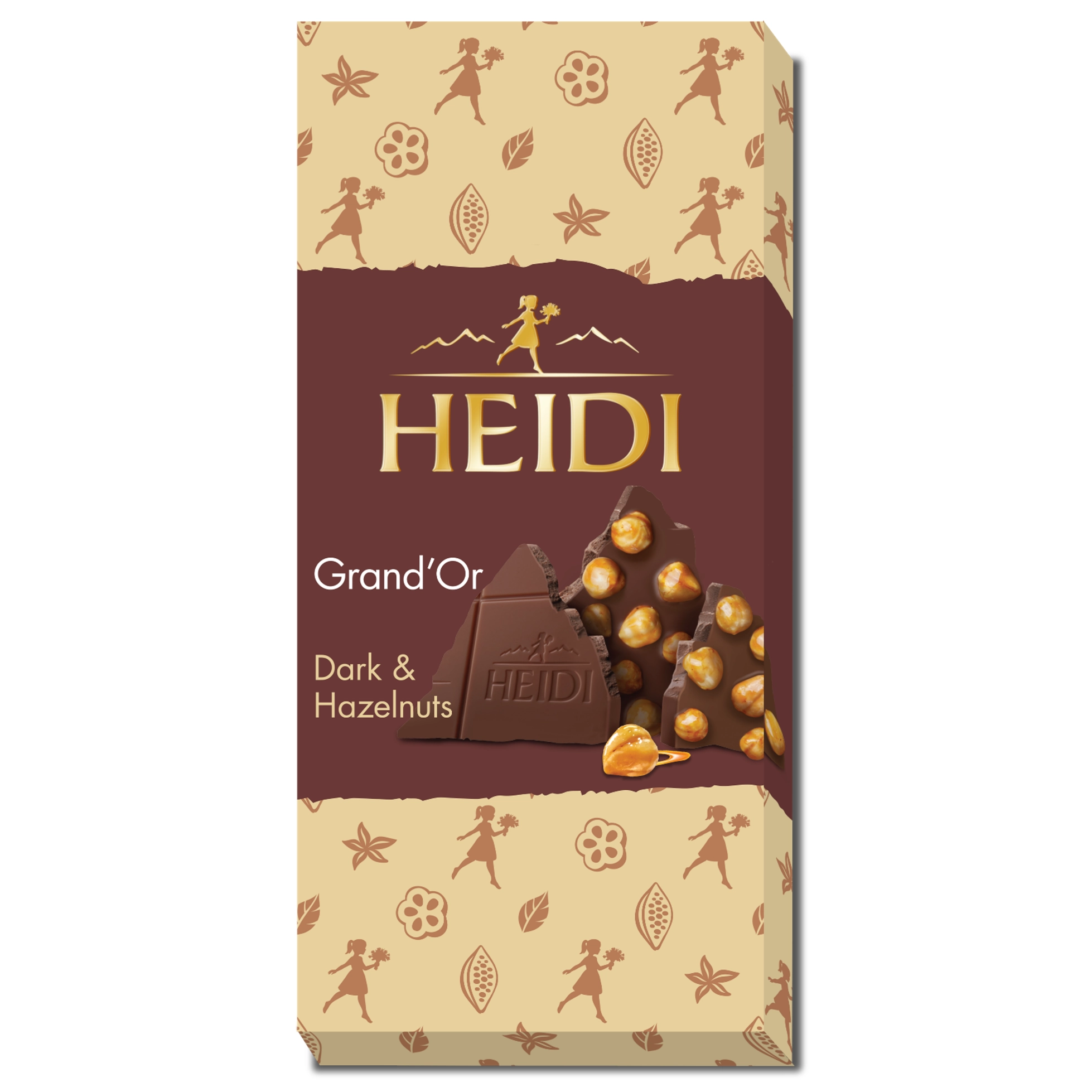 Dulciuri - HEIDI Grand'Or Dark & Hazelnuts Ciocolata Neagra cu Alune de Padure 80g