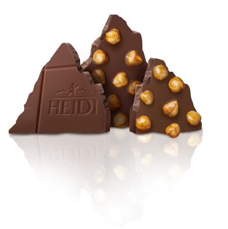 HEIDI Grand'Or Dark & Hazelnuts Ciocolata Neagra cu Alune de Padure 80g [1]