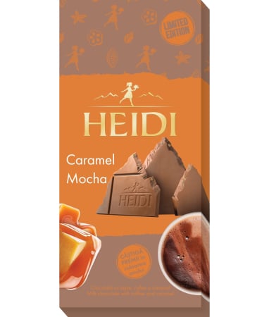 Ciocolata & Praline - HEIDI Caramel Mocha Ciocolata cu Caramel si Cafea 80g