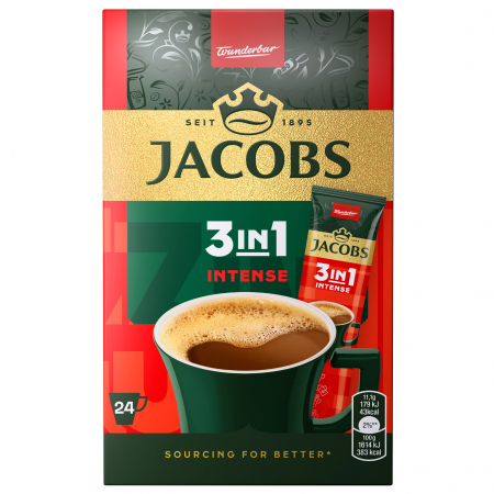Mix-uri - JACOBS 3in1 Intense Mix Cafea Instant Plic 24 buc x 11.1g