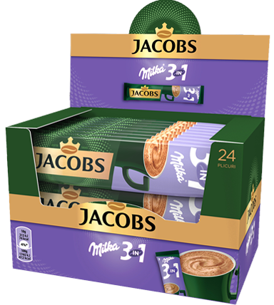 JACOBS 3in1 Milka Mix Cafea Instant Plic 24buc [1]