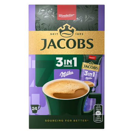 Mix-uri - JACOBS 3in1 Milka Mix Cafea Instant Plic 24buc