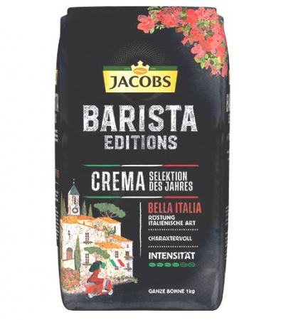 Cafea Boabe Premium - JACOBS Barista Crema Bella Italia Selektion Des Jahres Cafea Boabe 1kg
