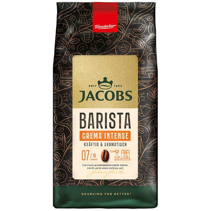 Cafea Boabe Premium - JACOBS Barista Editions Crema Intense Cafea Boabe 1kg