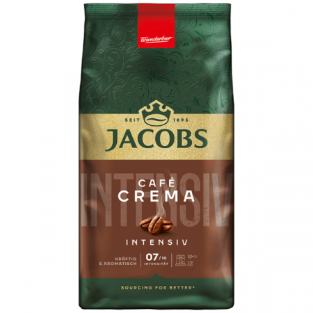 Cafea Boabe Premium - JACOBS Cafe Crema Intensiv Cafea Boabe 1Kg